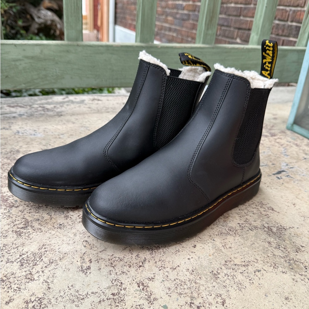 Dr Martens 2976 Leonore Faux Fur‑Lined Chelsea Boots